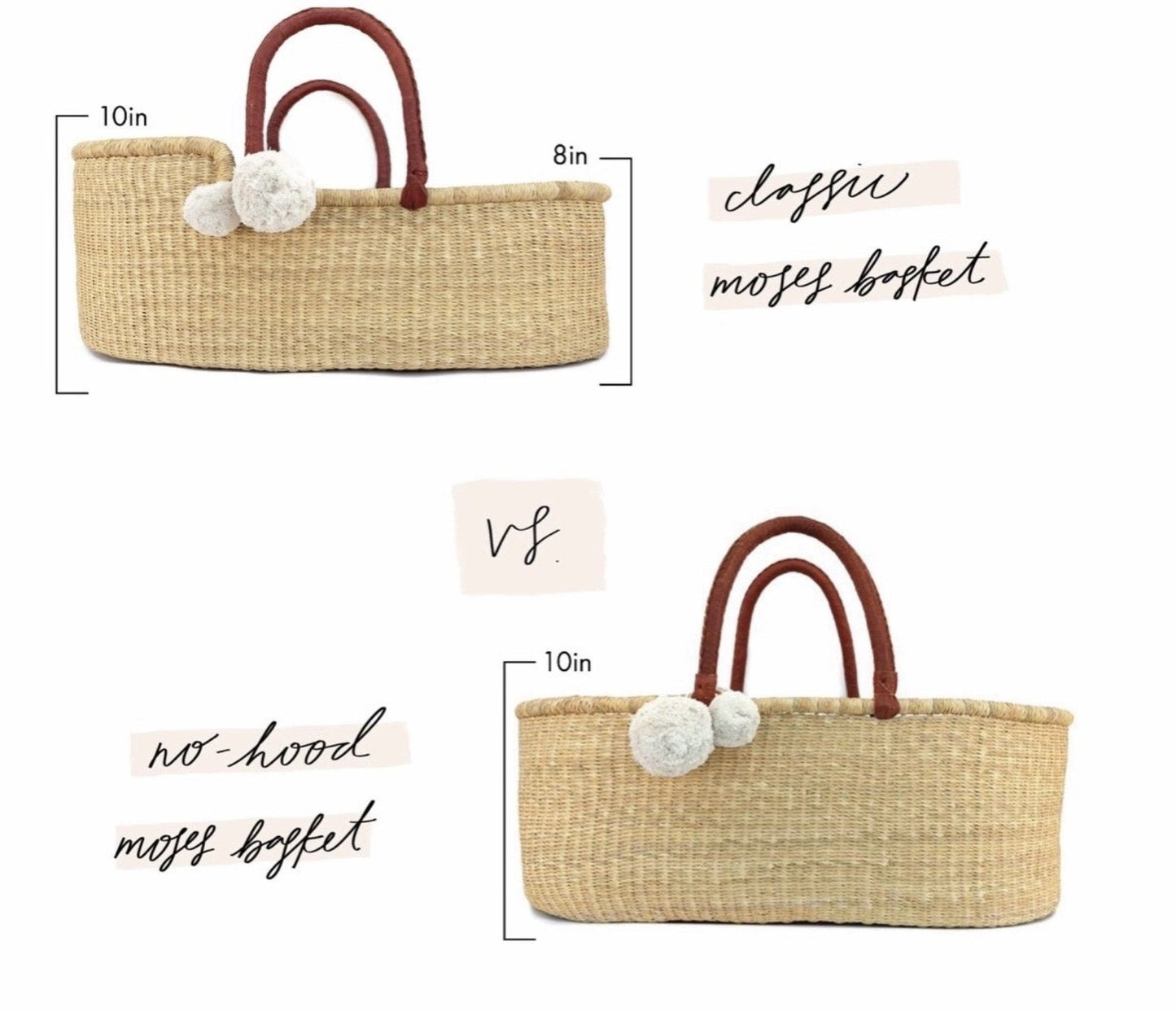 African Moses Basket<br>Black Handle