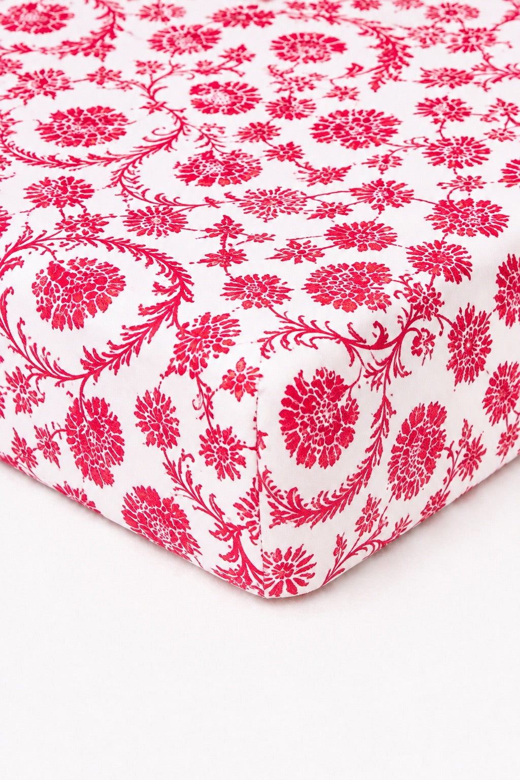 Red Chinoiserie Crib Sheet