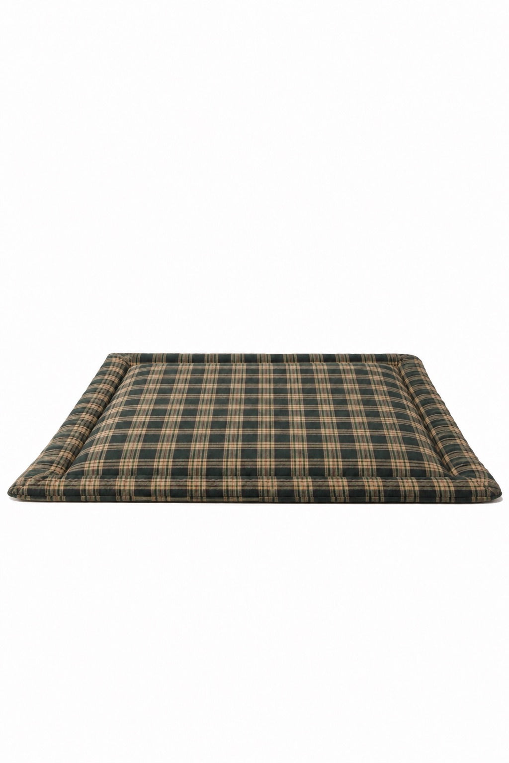 Green Plaid Padded Baby Play Mat