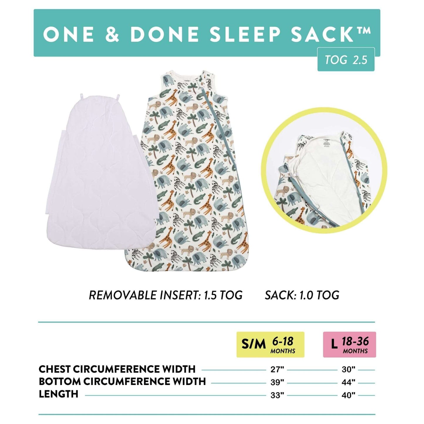 One & Done Sleep Sack - Colorful Hearts