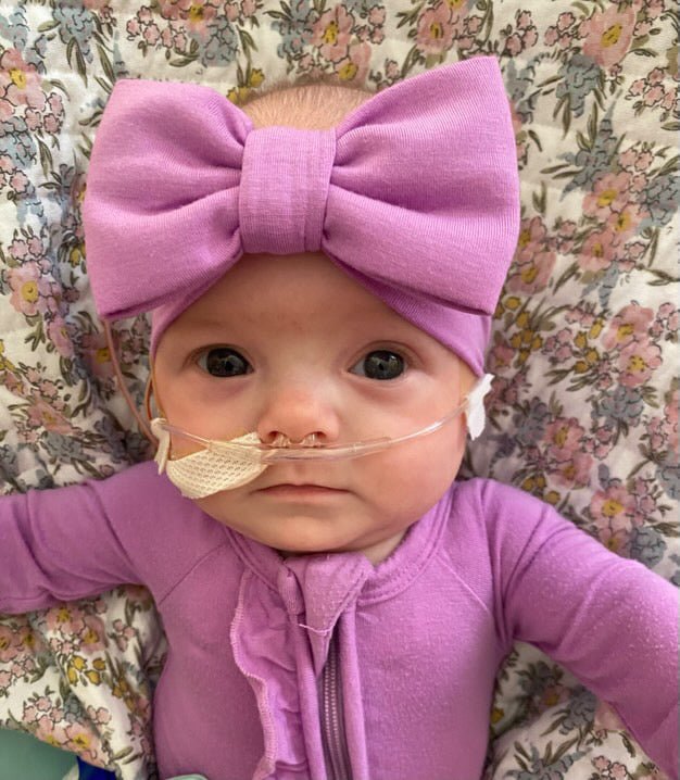 Luxie Lavender Ruffled Zipper Baby Romper
