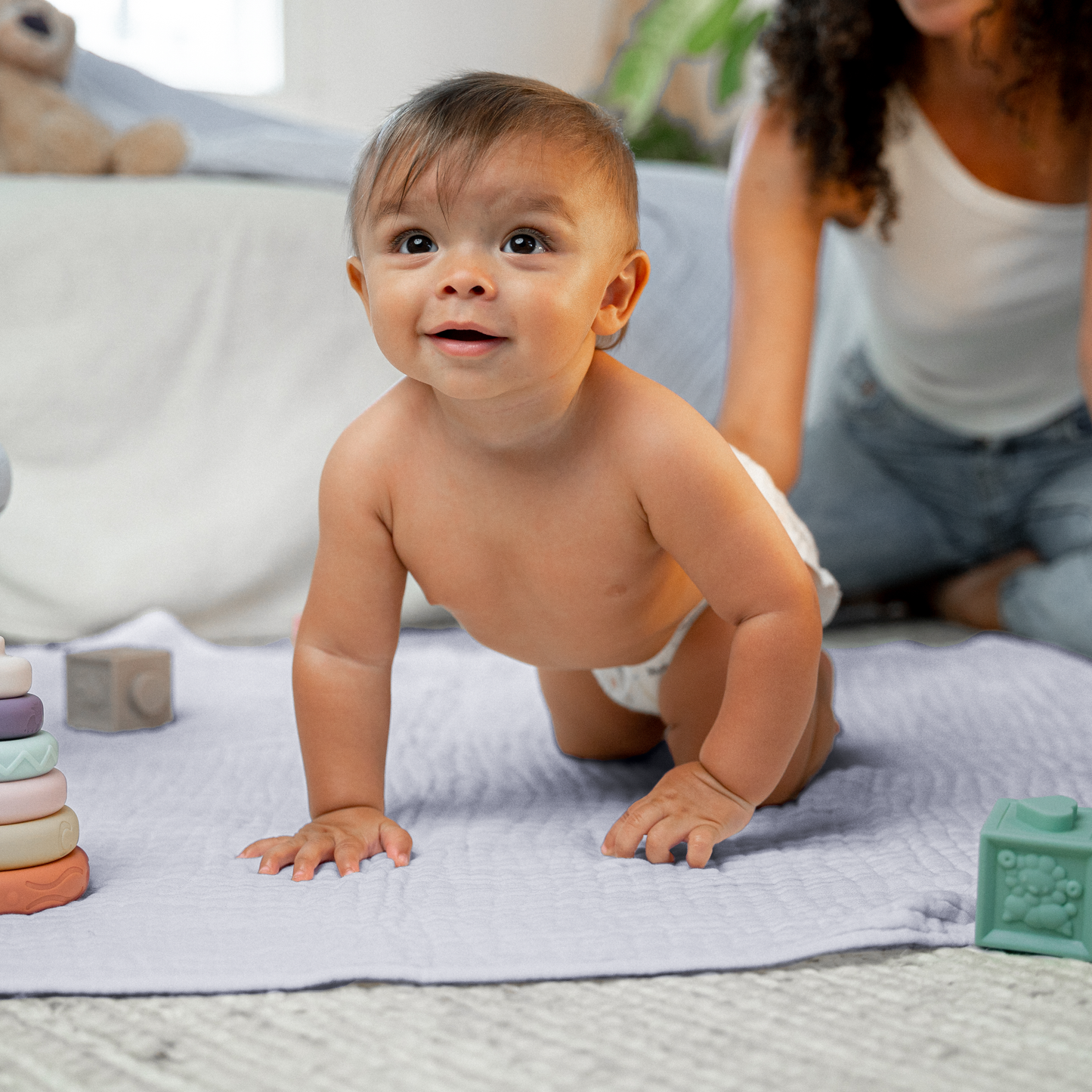 Baby Muslin Blanket by Comfy Cubs in Heather