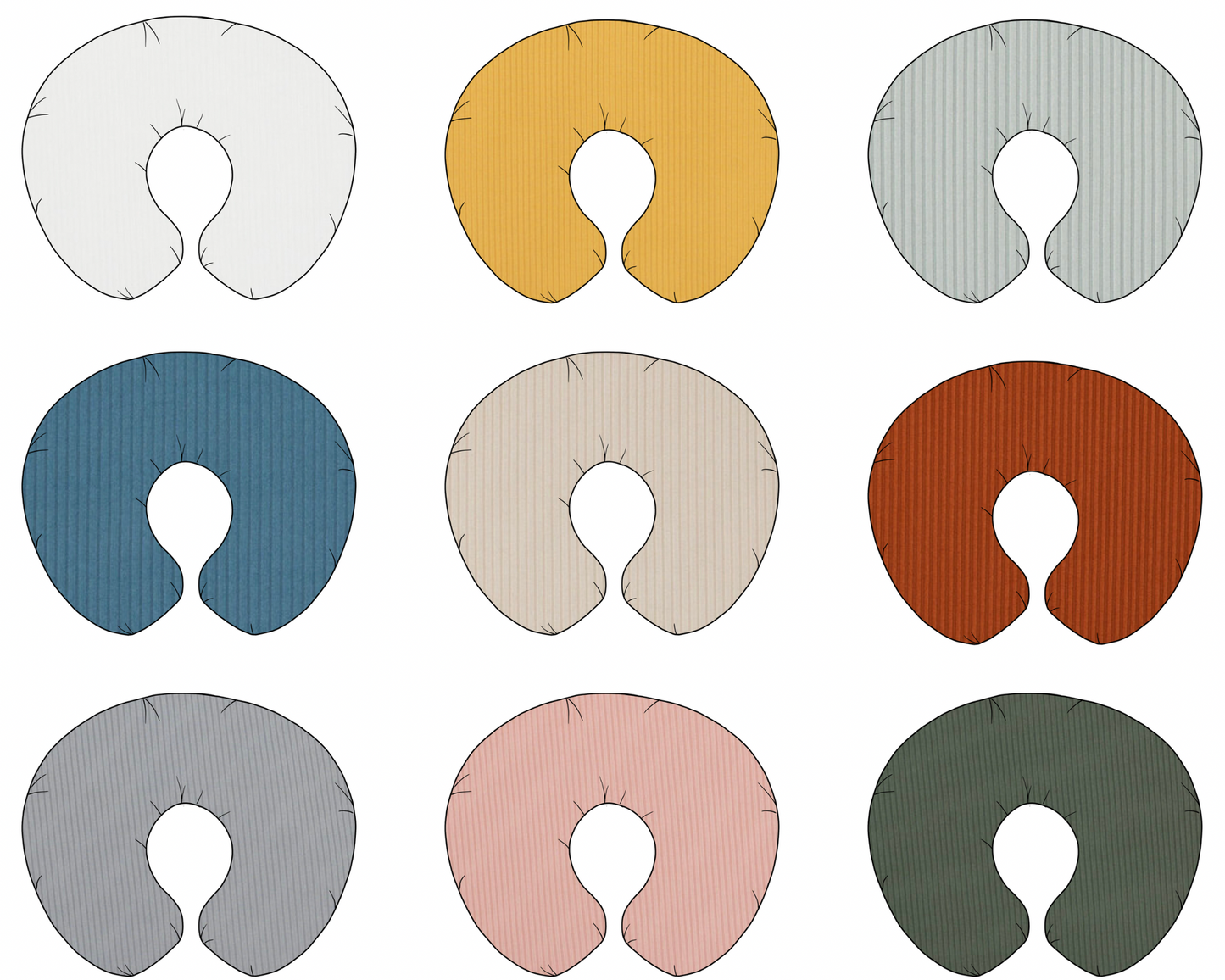 Pearl Ribbed Nursing Pillow Cover