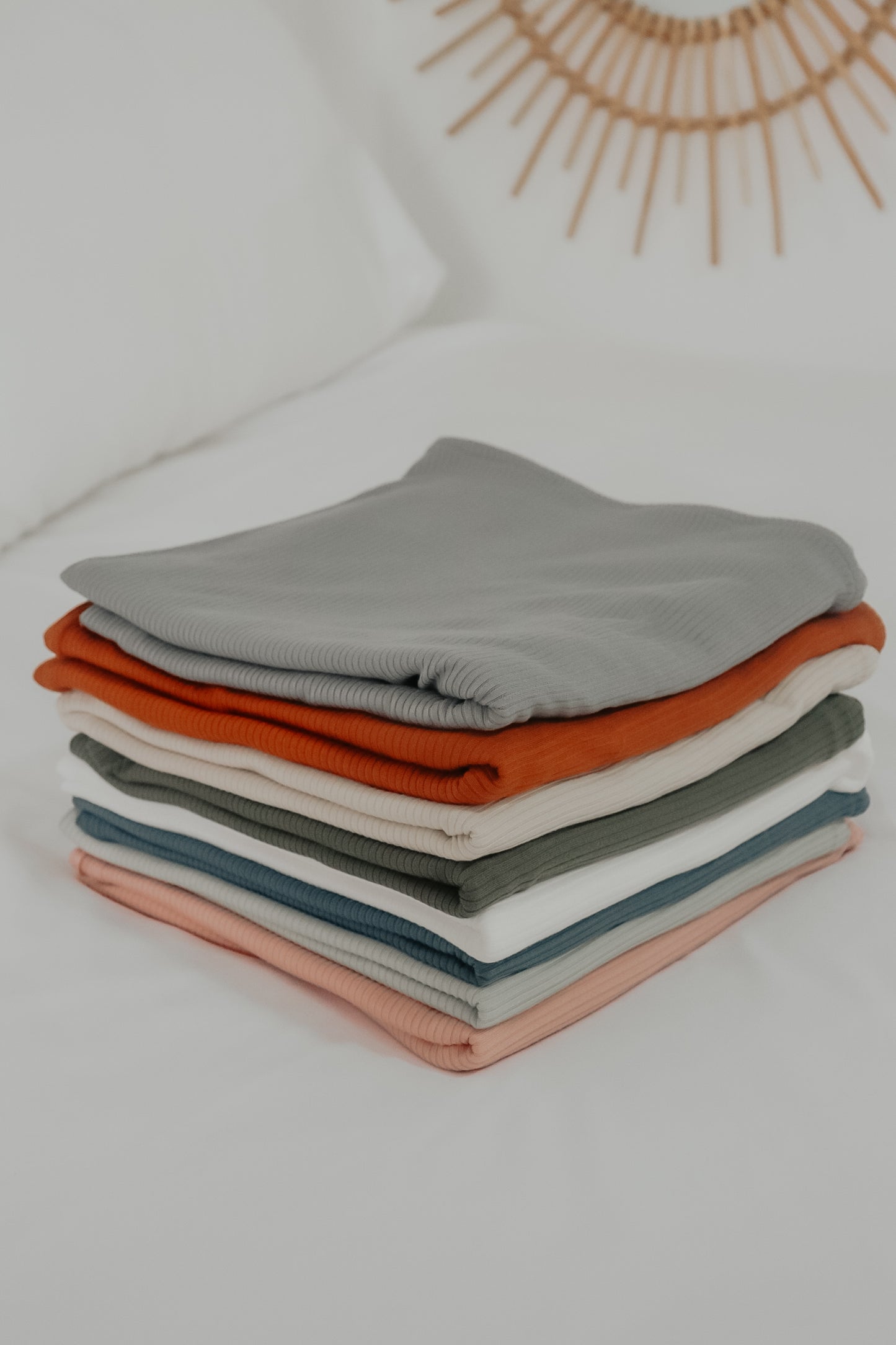 Stone Ribbed Stretch Swaddle