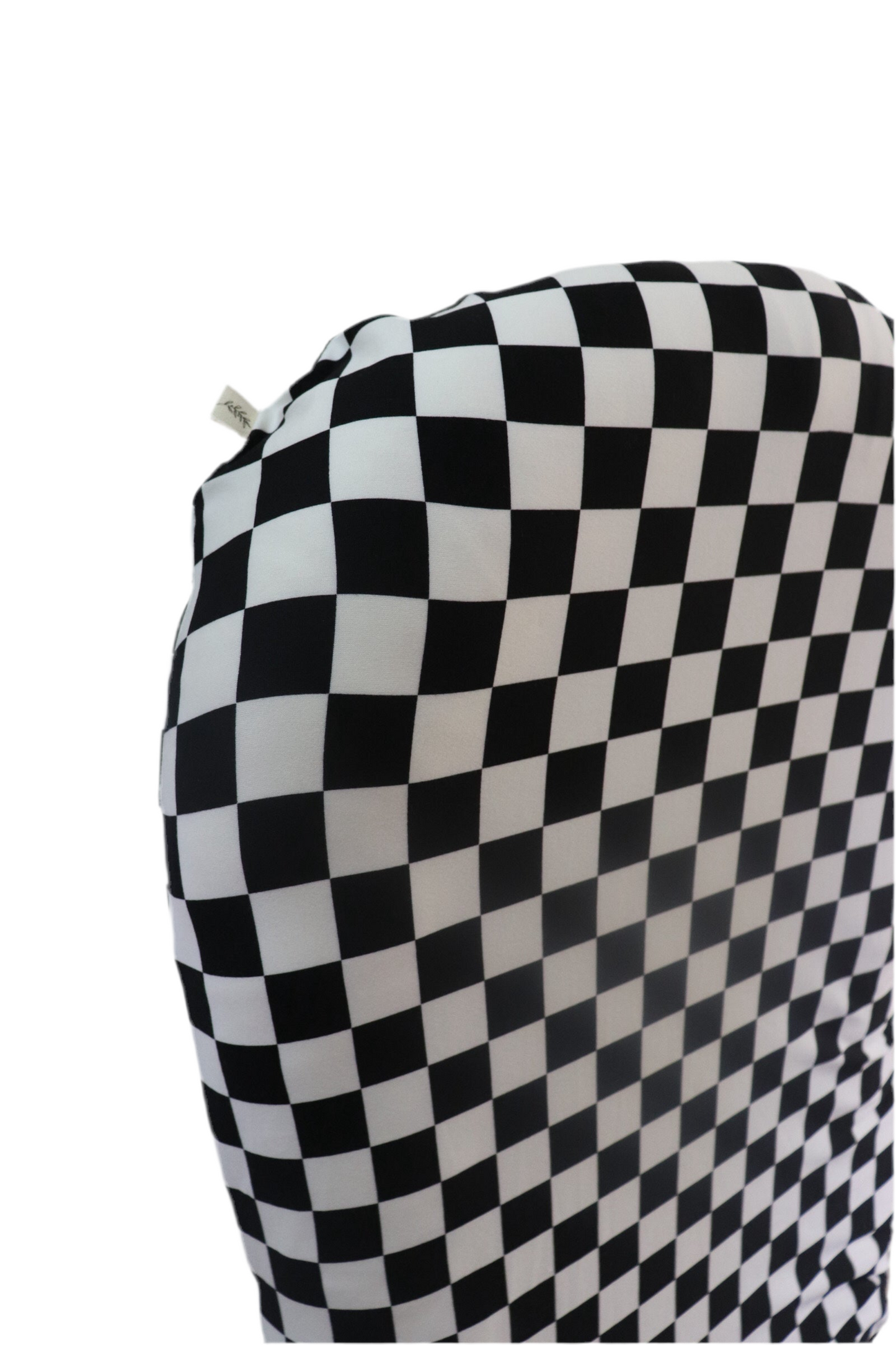 Checkered black and white baby snuggle me lounger cover