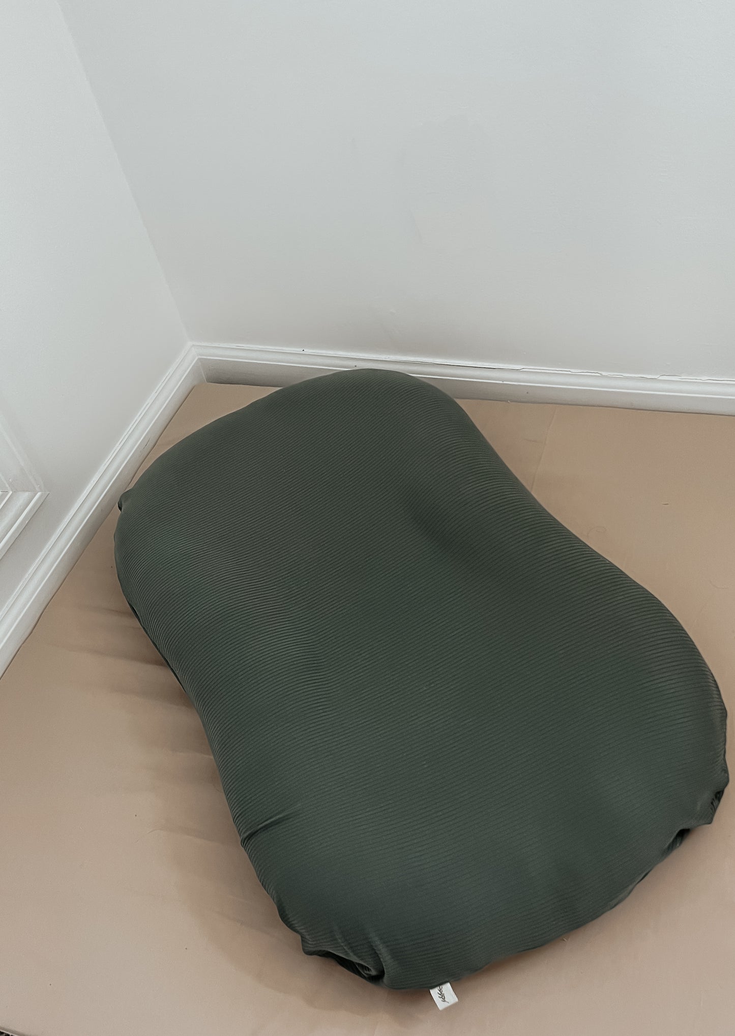 Moss Ribbed Baby Lounger Cover