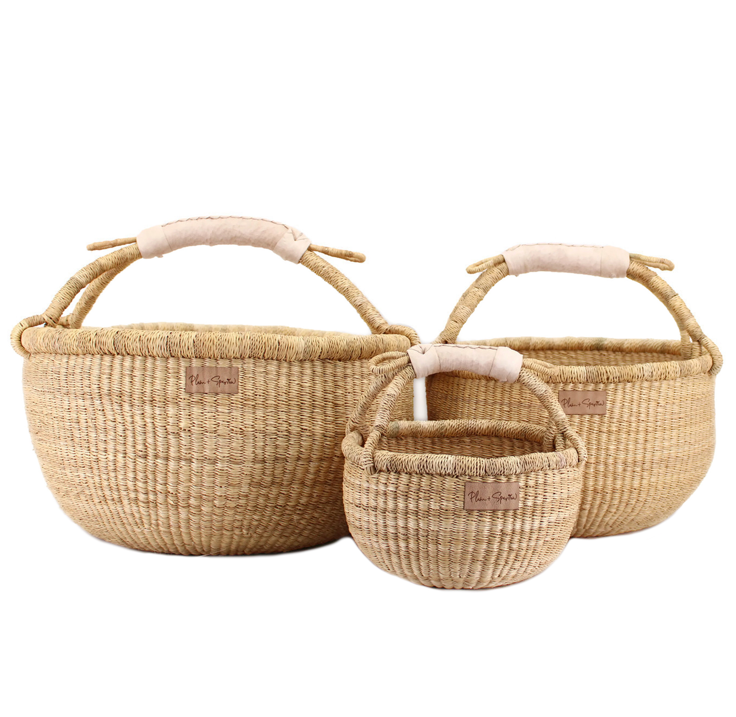 Cream Handle<br>Small Market Basket