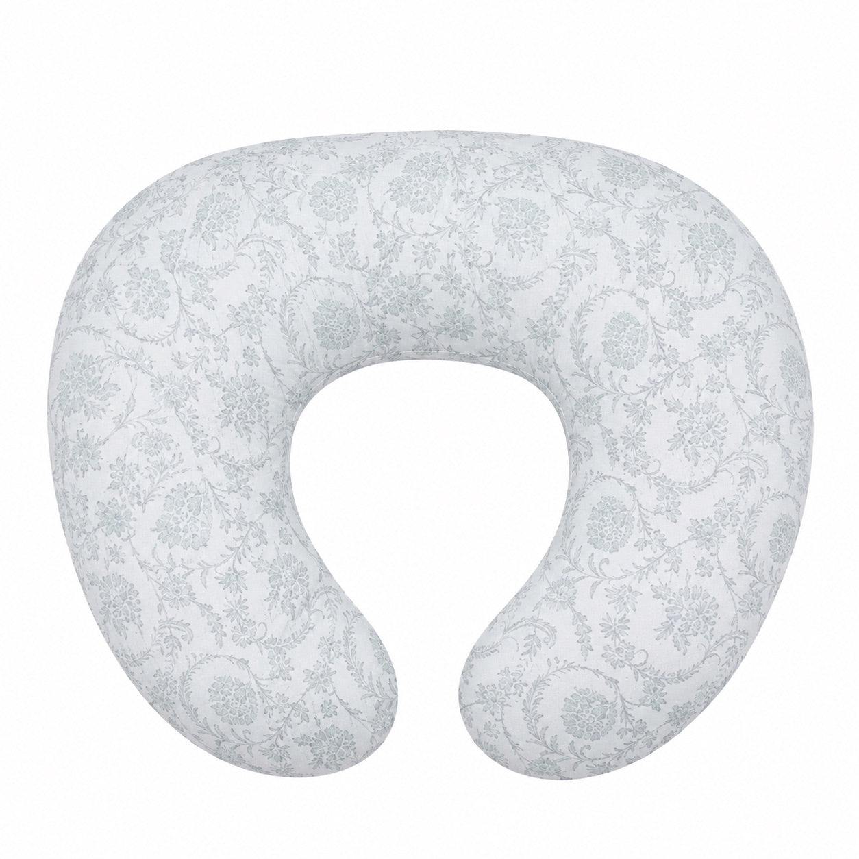 Sage Green Chinoiserie Ruffle Nursing Pillow Cover