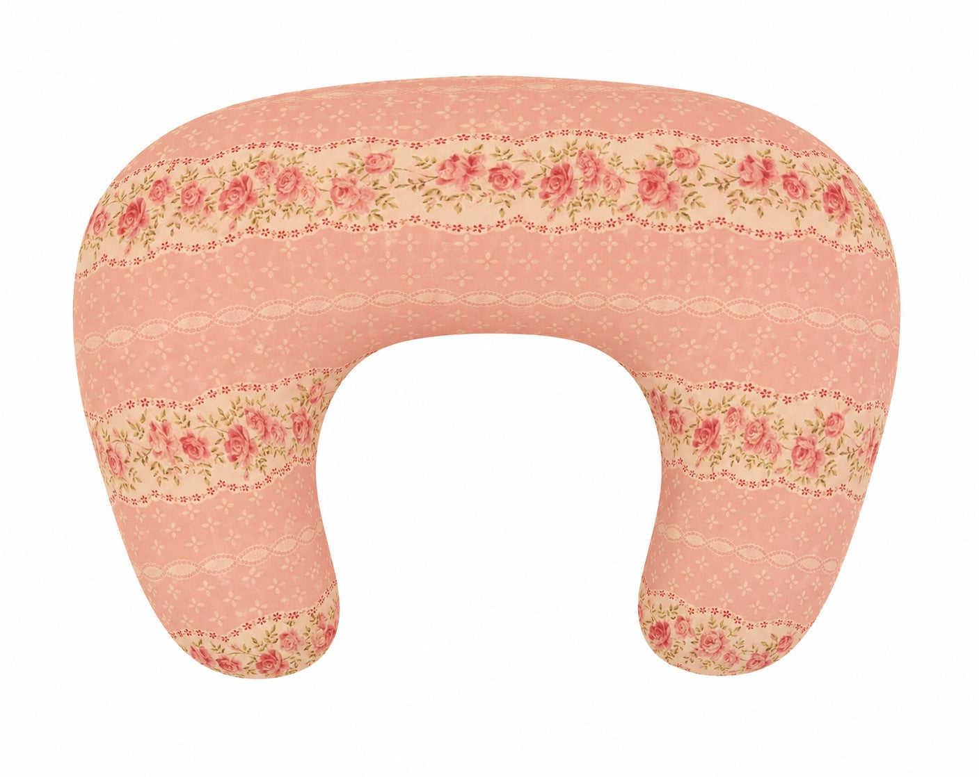 Pink Rose Ruffle Nursing Pillow Cover
