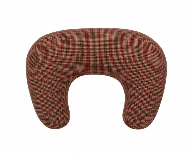 Red Plaid Ruffle Nursing Pillow Cover