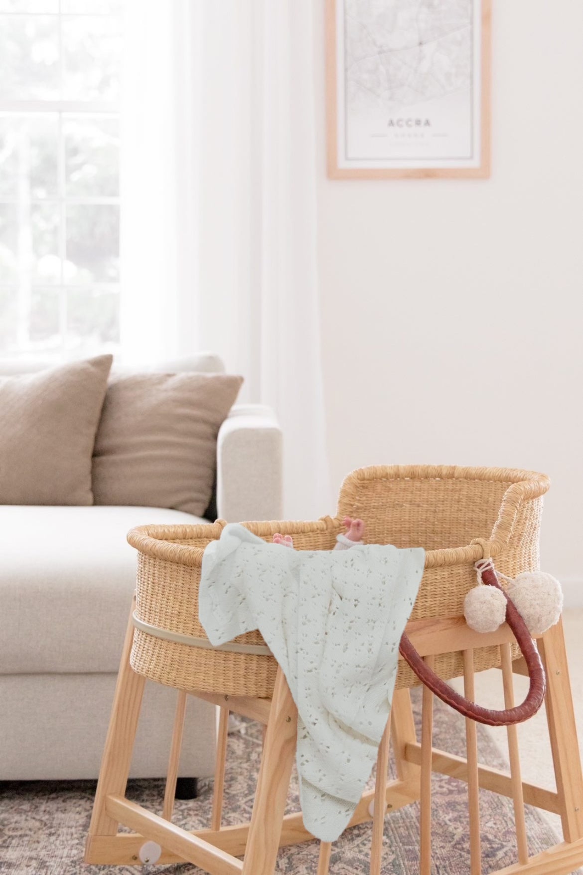 Vanilla Pointelle Knit Blanket