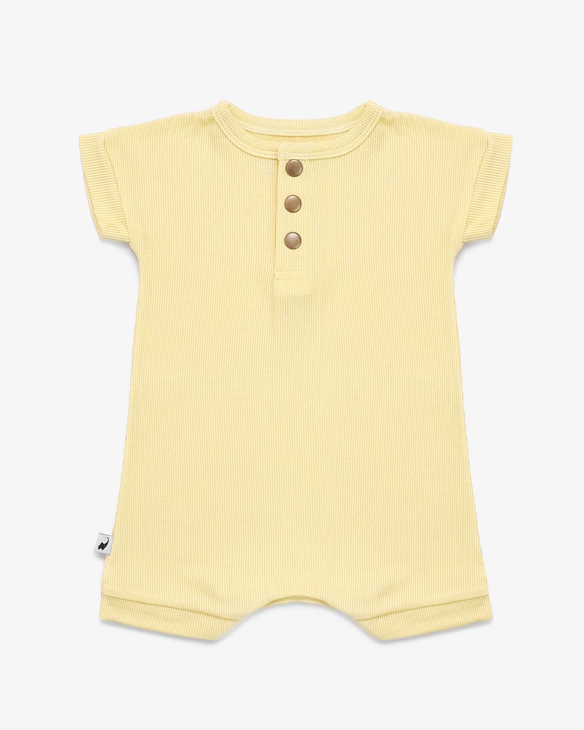 Lemon Ribbed Romper
