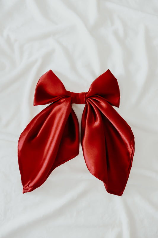 Berry Large Bow Clip