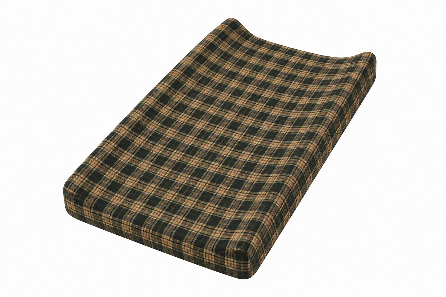 Green Plaid Changing Pad Cover