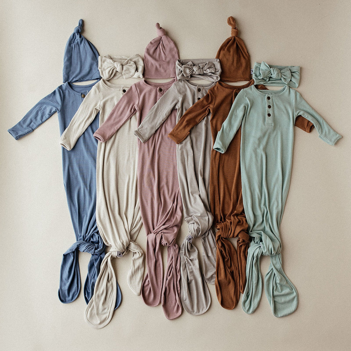 camel ribbed knotted sleeper