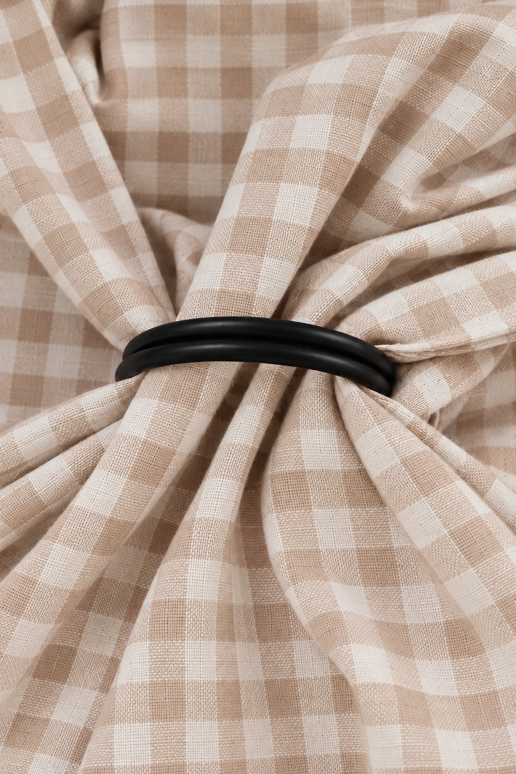 Beige Gingham Ring Sling Carrier