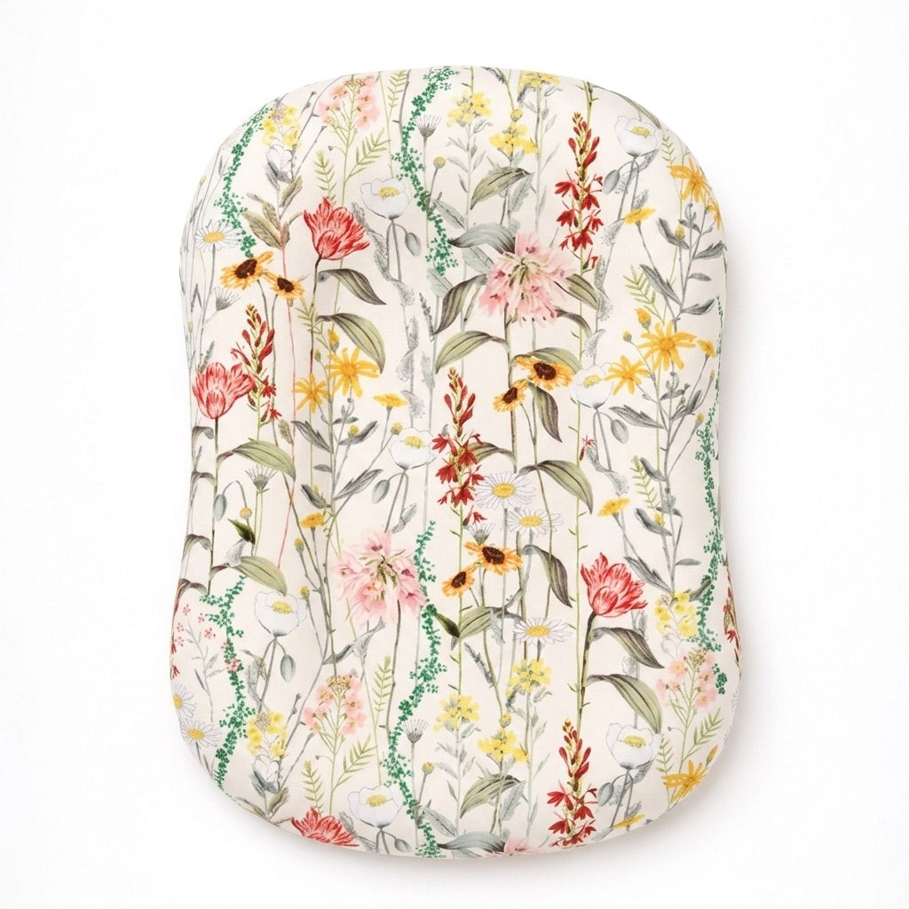 Wild Floral Ruffle Baby Lounger Cover