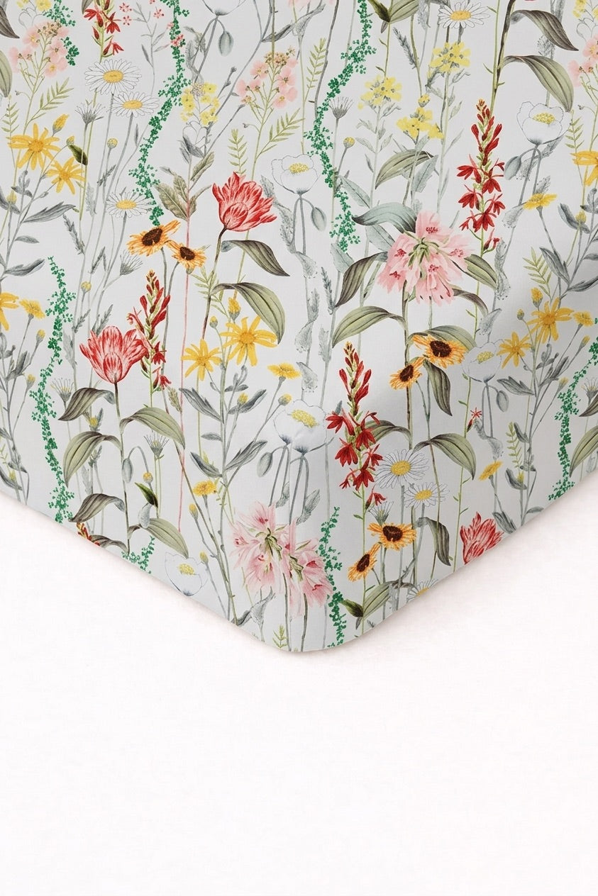 Wild Floral Crib Sheet