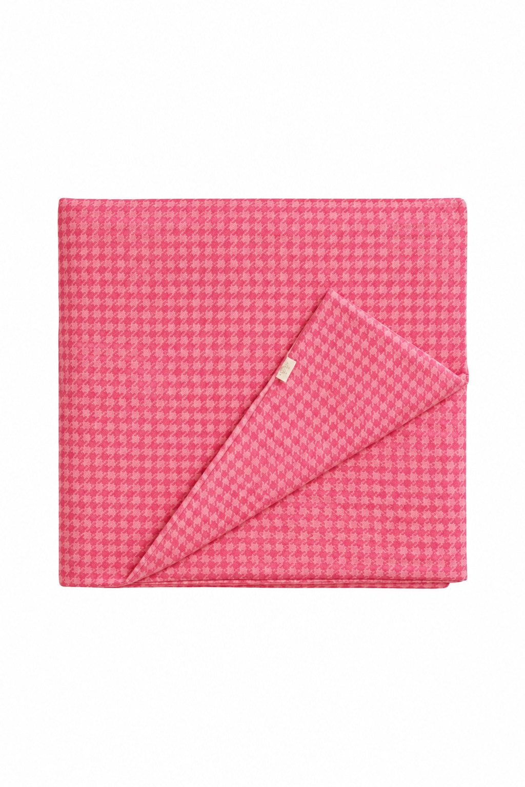 Pink Houndstooth Crib Quilted Blanket