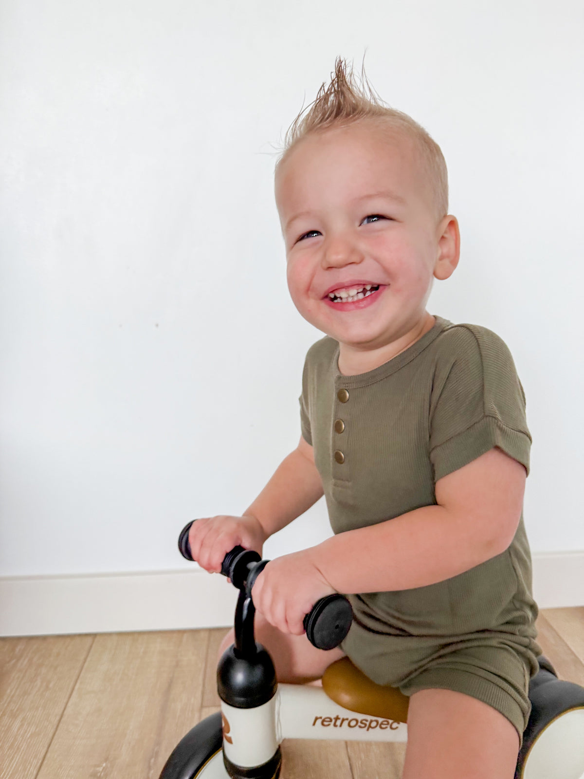 Olive Ribbed Romper