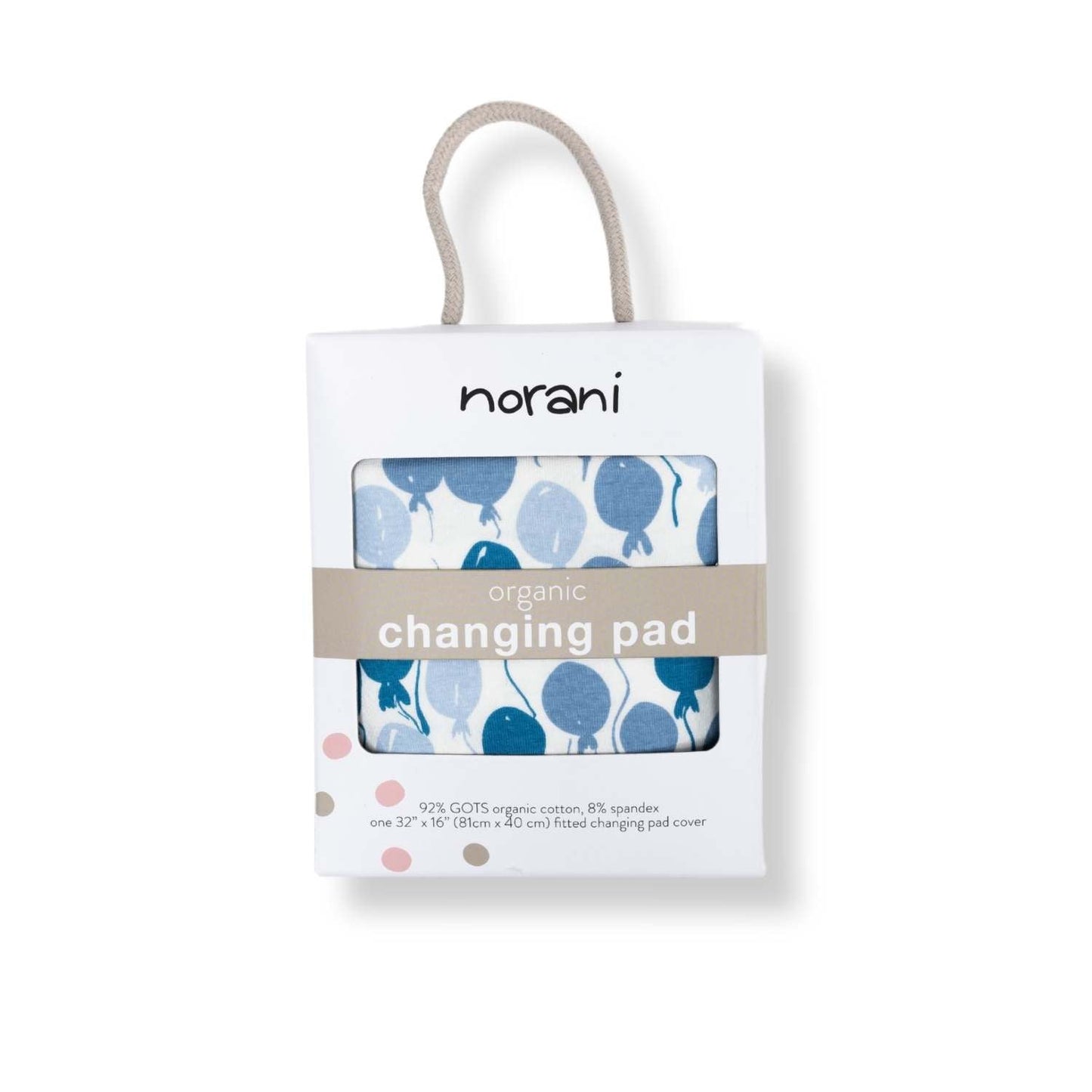 Organic Changing Pad Cover - Blue Balloons