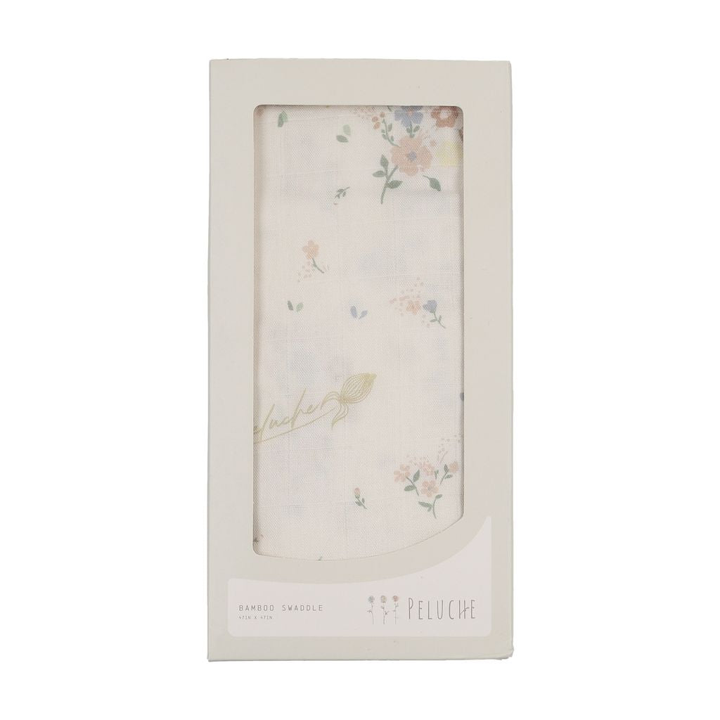 Peluche Gingham Floral Swaddle