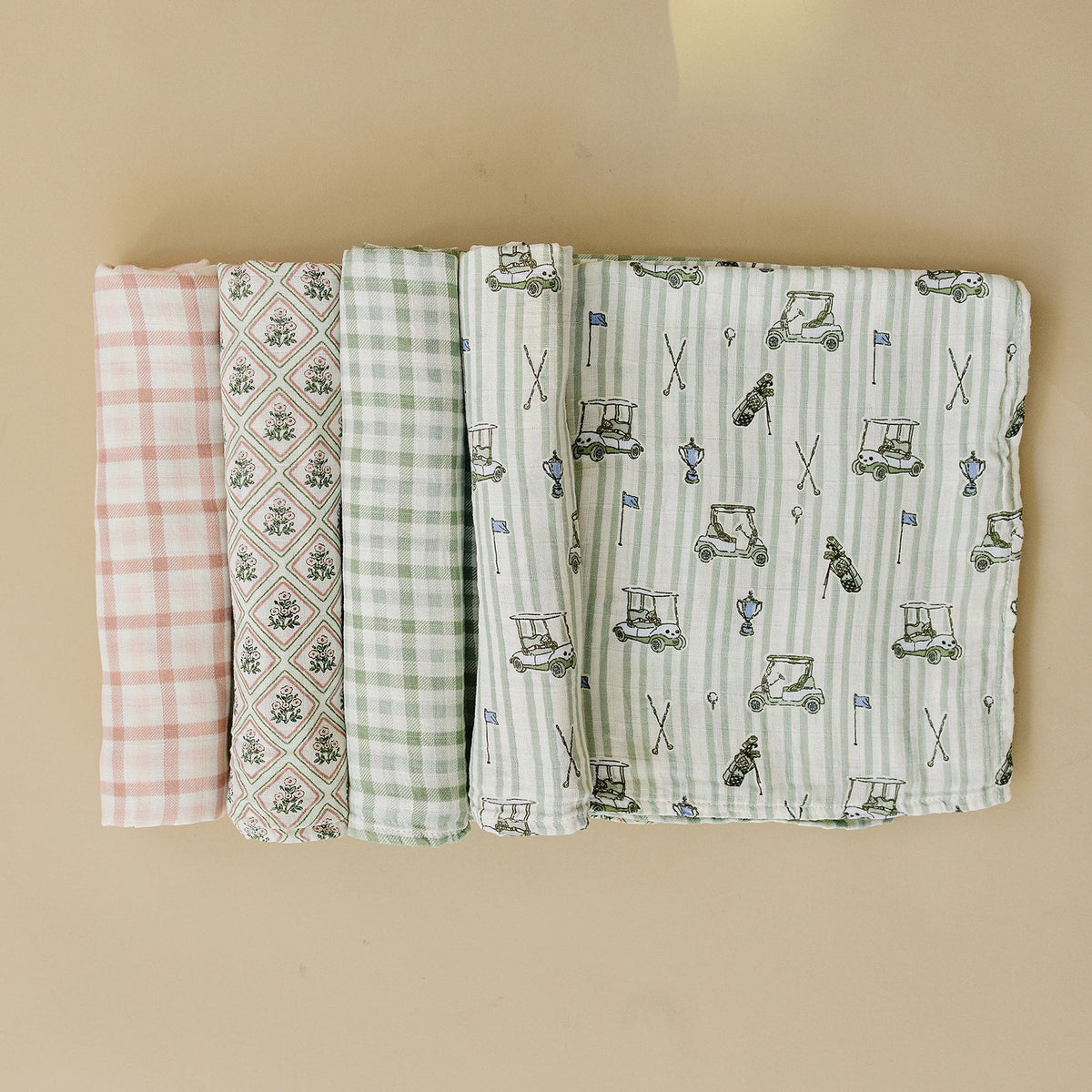Pink Gingham Muslin Swaddle Blanket