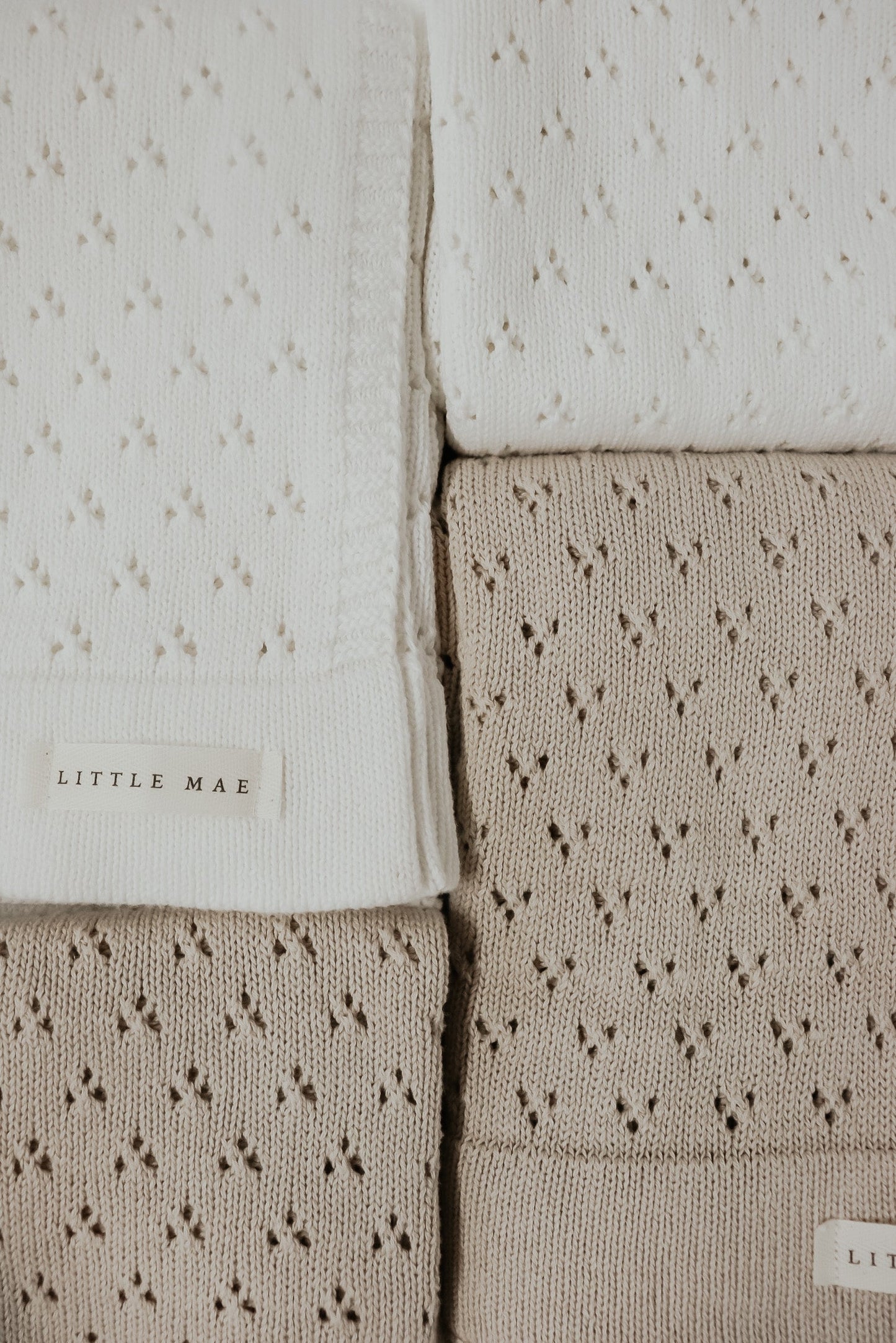 Wholesale Vanilla Pointelle Knit Blanket