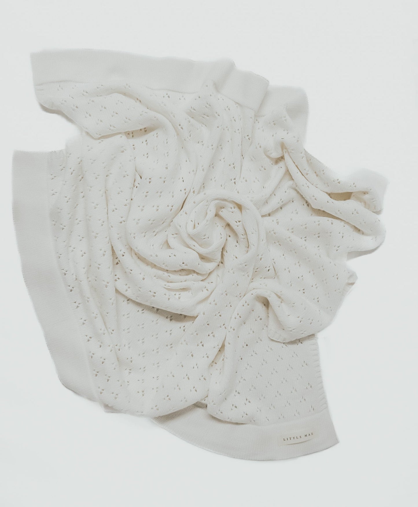 Wholesale Vanilla Pointelle Knit Blanket