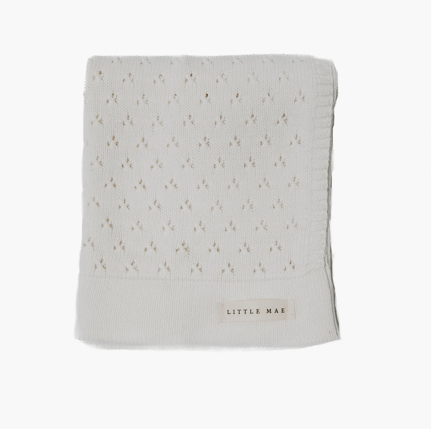Wholesale Vanilla Pointelle Knit Blanket