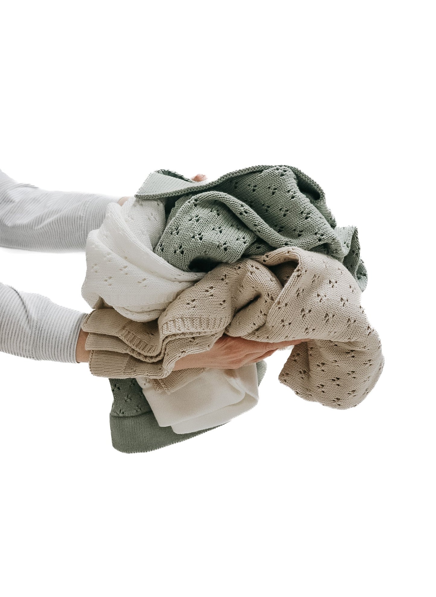 Wholesale Mint Pointelle Knit Blanket