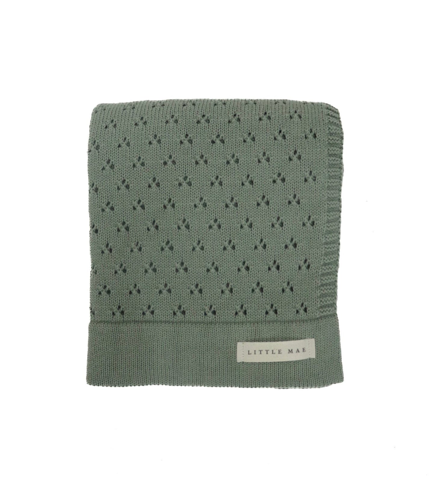 Wholesale Mint Pointelle Knit Blanket