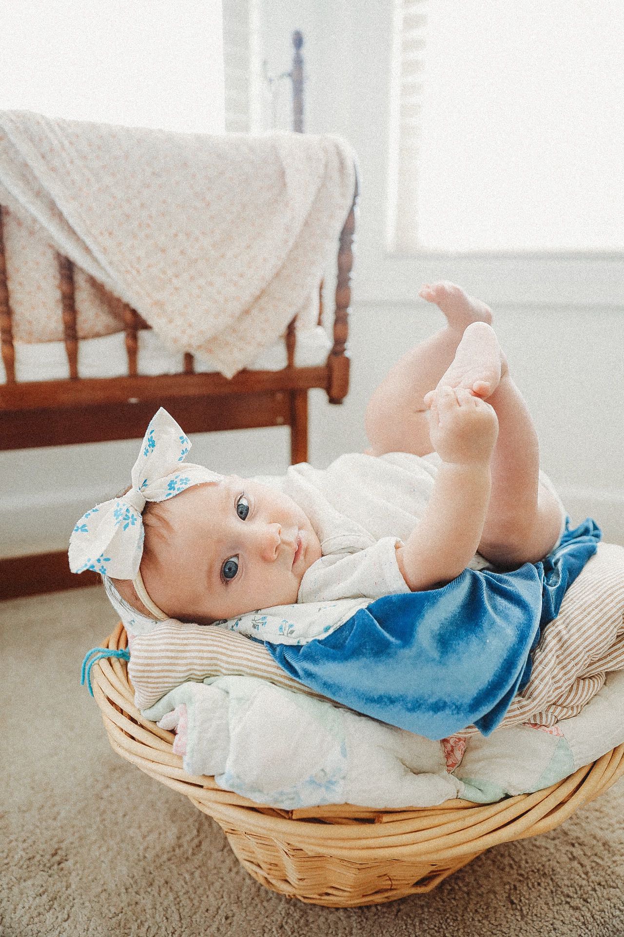 Bluebell Mini Pinwheel Bow