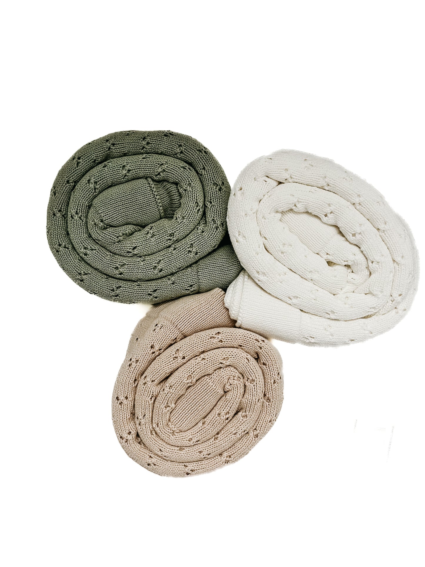 Wholesale Mint Pointelle Knit Blanket