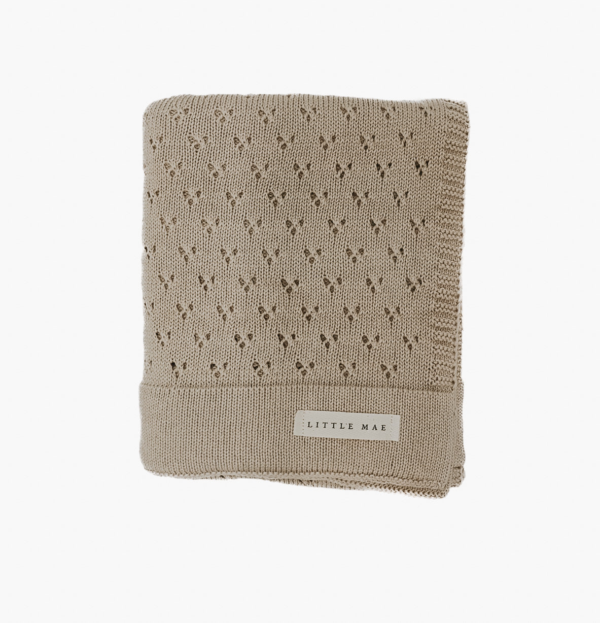 Wholesale Toffee Pointelle Knit Blanket
