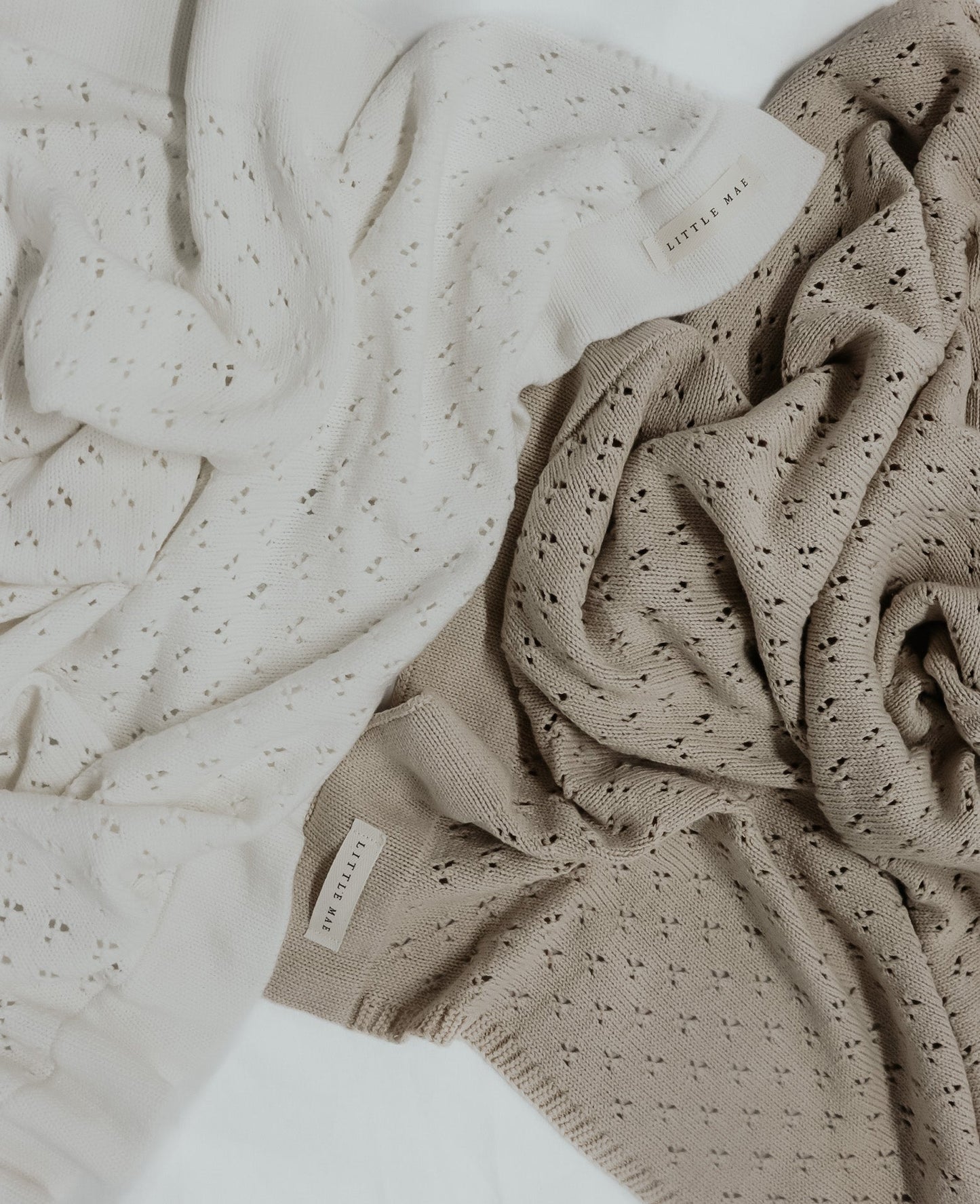 Wholesale Toffee Pointelle Knit Blanket
