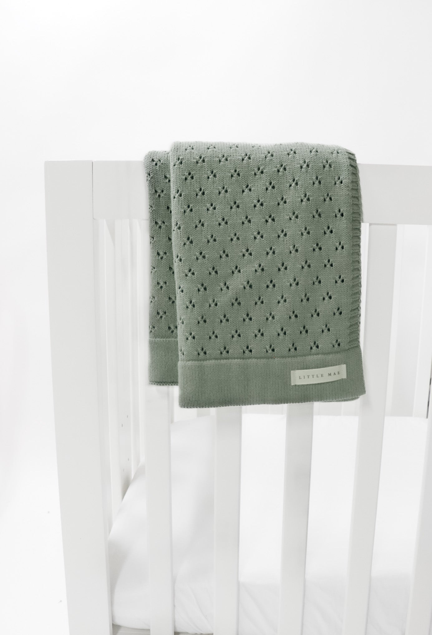 Wholesale Mint Pointelle Knit Blanket