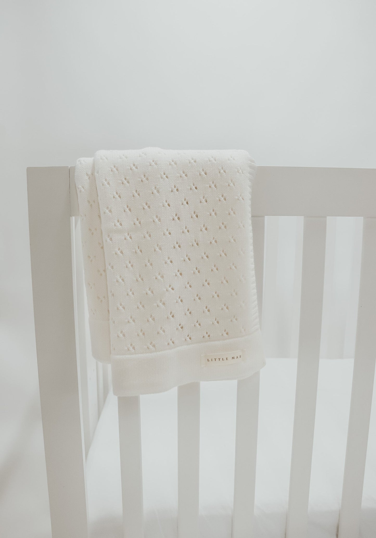 Wholesale Vanilla Pointelle Knit Blanket