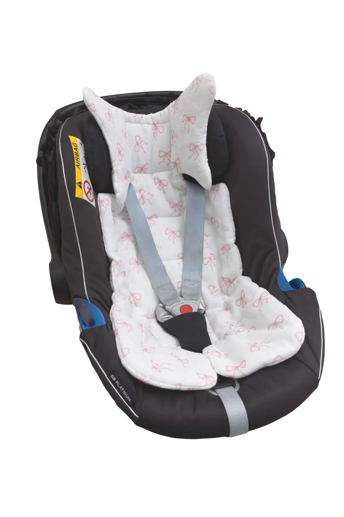 Baby Car Seat Cushion - Ribbon / Pink