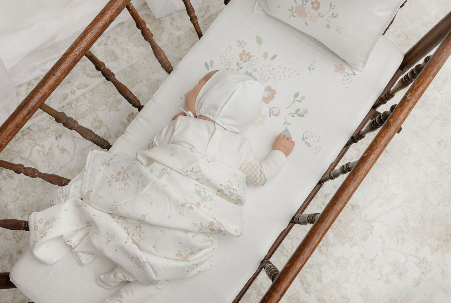 Baby Floral Sheet by Peluche – Soft Cotton Bedding