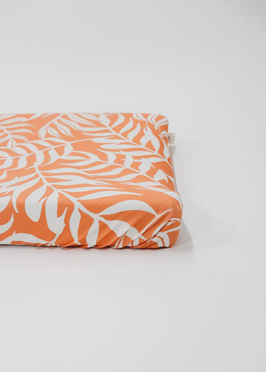 Coral Palm Changing Pad Cover