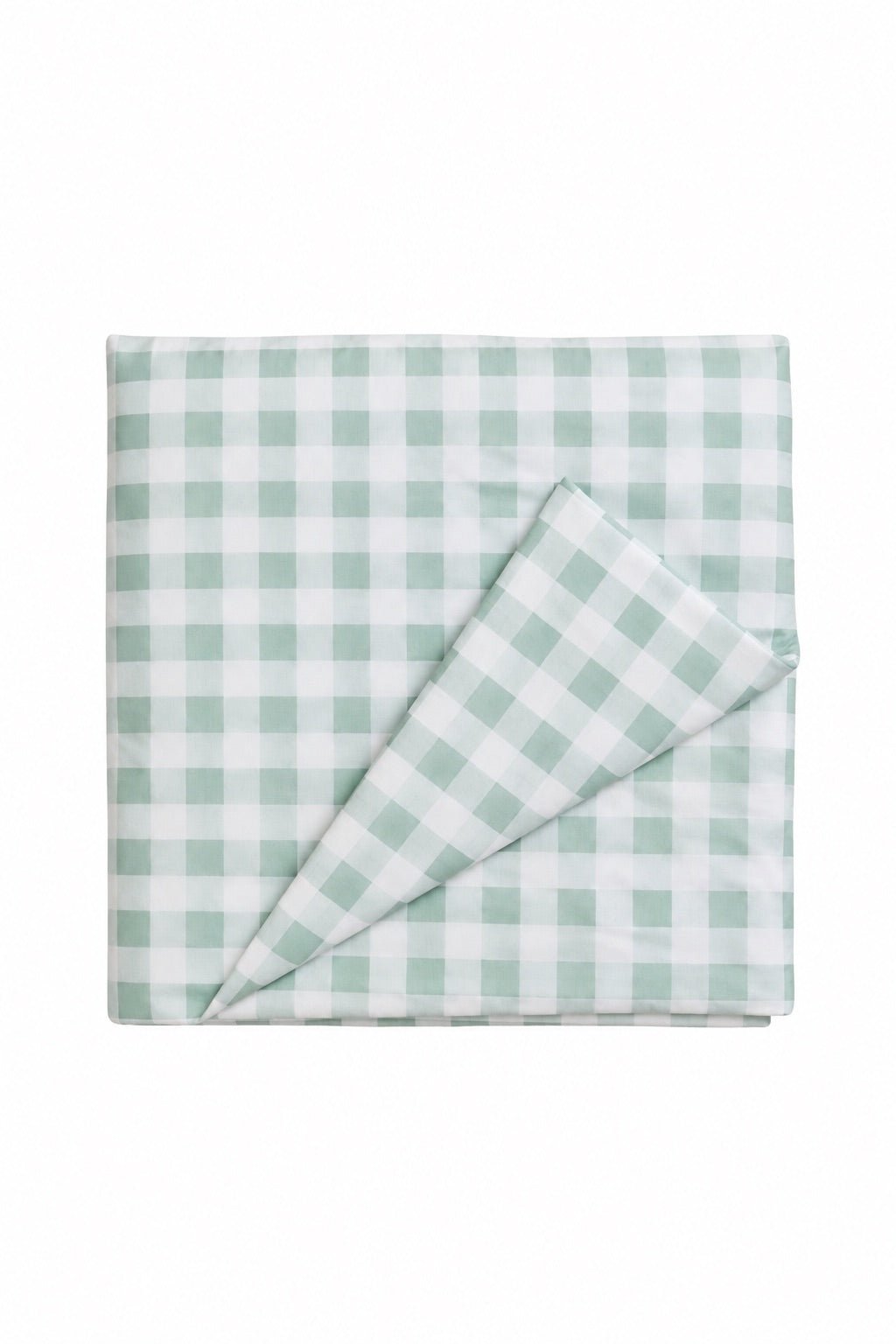 Light Green Checkered Crib Quilted Blanket