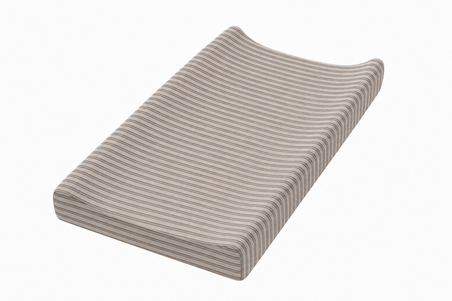 Grey Ivory Stripe Changing Pad Cover