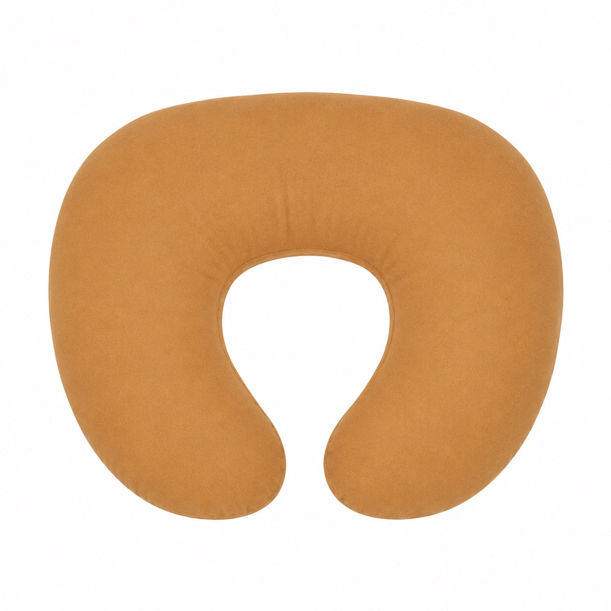 Brown Solid Ruffle Nursing Pillow Cover