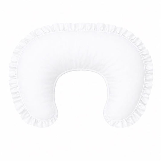 White Ruffle Nursing Pillow Cover