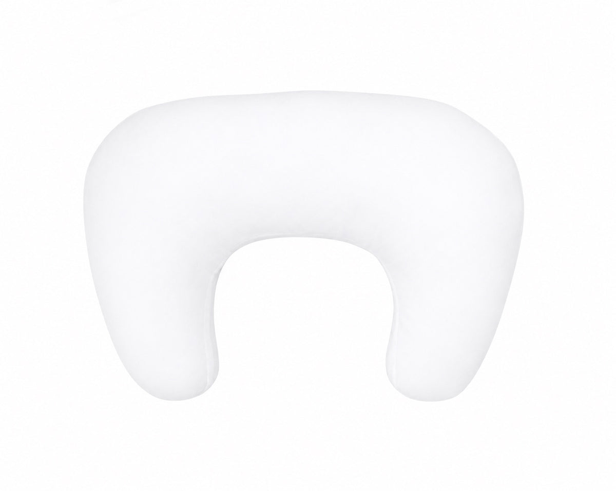 White Solid Ruffle Nursing Pillow Cover