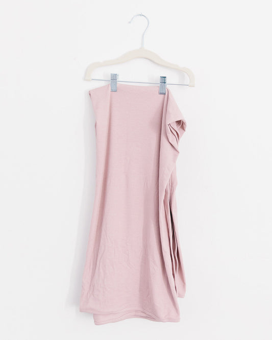blush ribbed stretchy swaddle