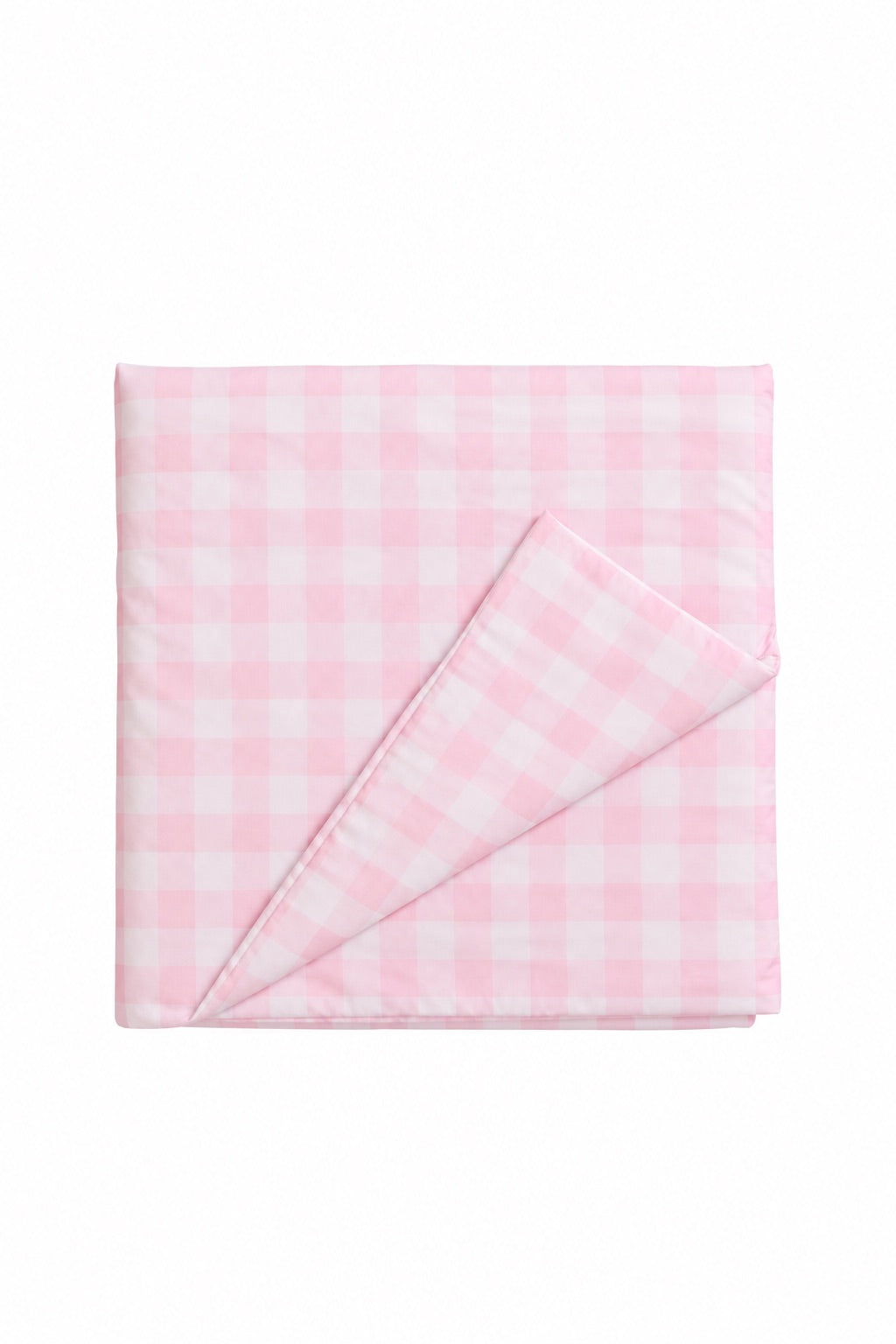 Light Pink Checkered Crib Quilted Blanket