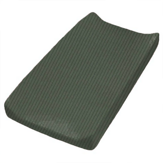 Moss Ribbed Changing Pad Cover