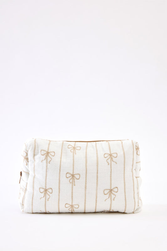 Diaper Pouch - Ribbon/Beige